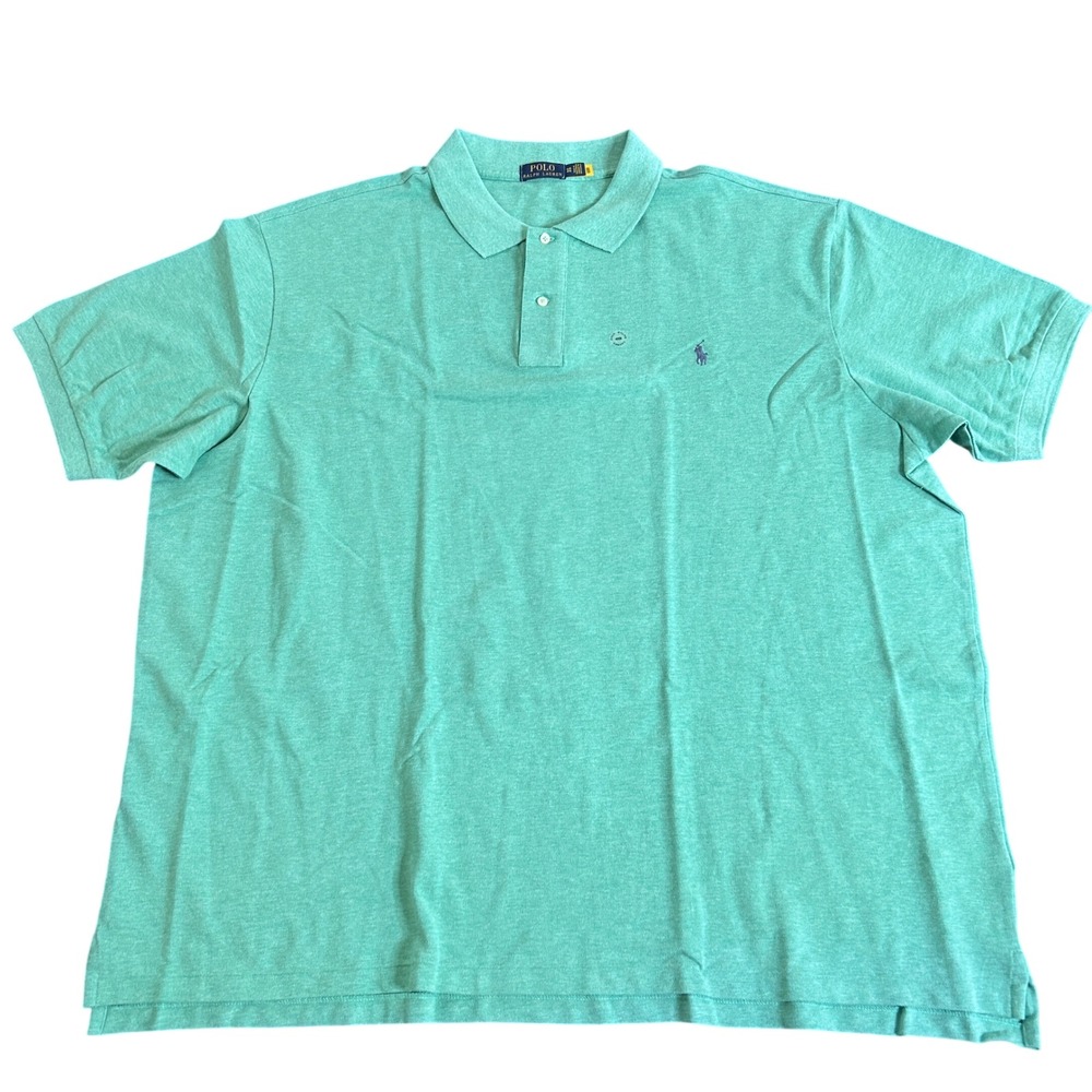 NWT Polo Ralph Lauren Polo Shirt Mens 4XB Green Short Sleeve Big & Tall Classic - Picture 1 of 11